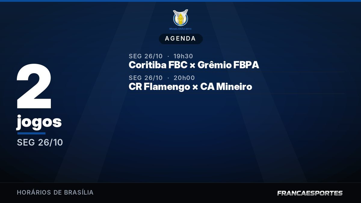 Capa da agenda com 2 jogos