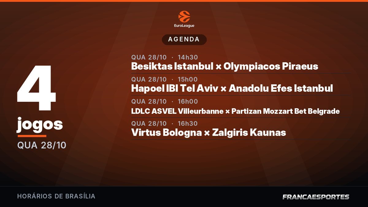 Capa da agenda com 4 jogos
