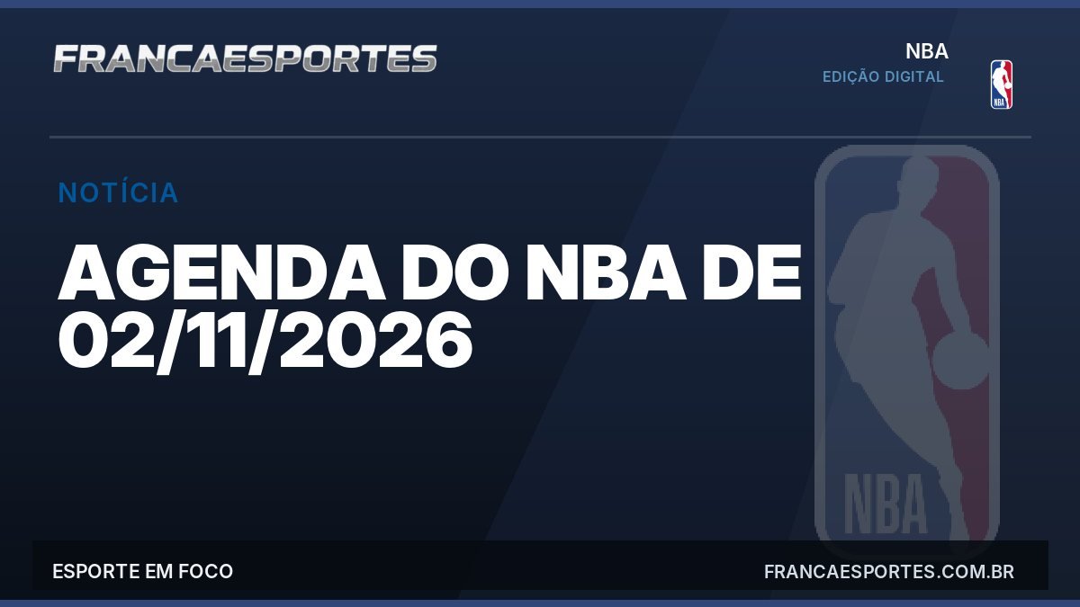 Capa: Agenda do NBA de 02/11/2026