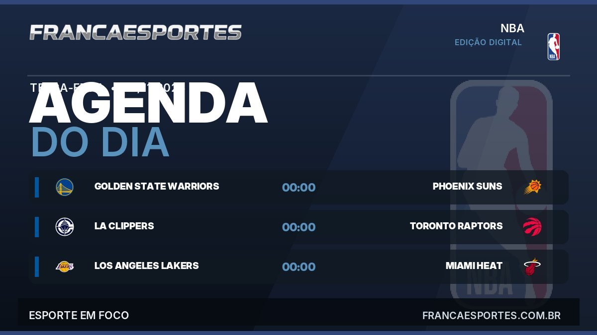 Agenda do NBA de 03/11/2026