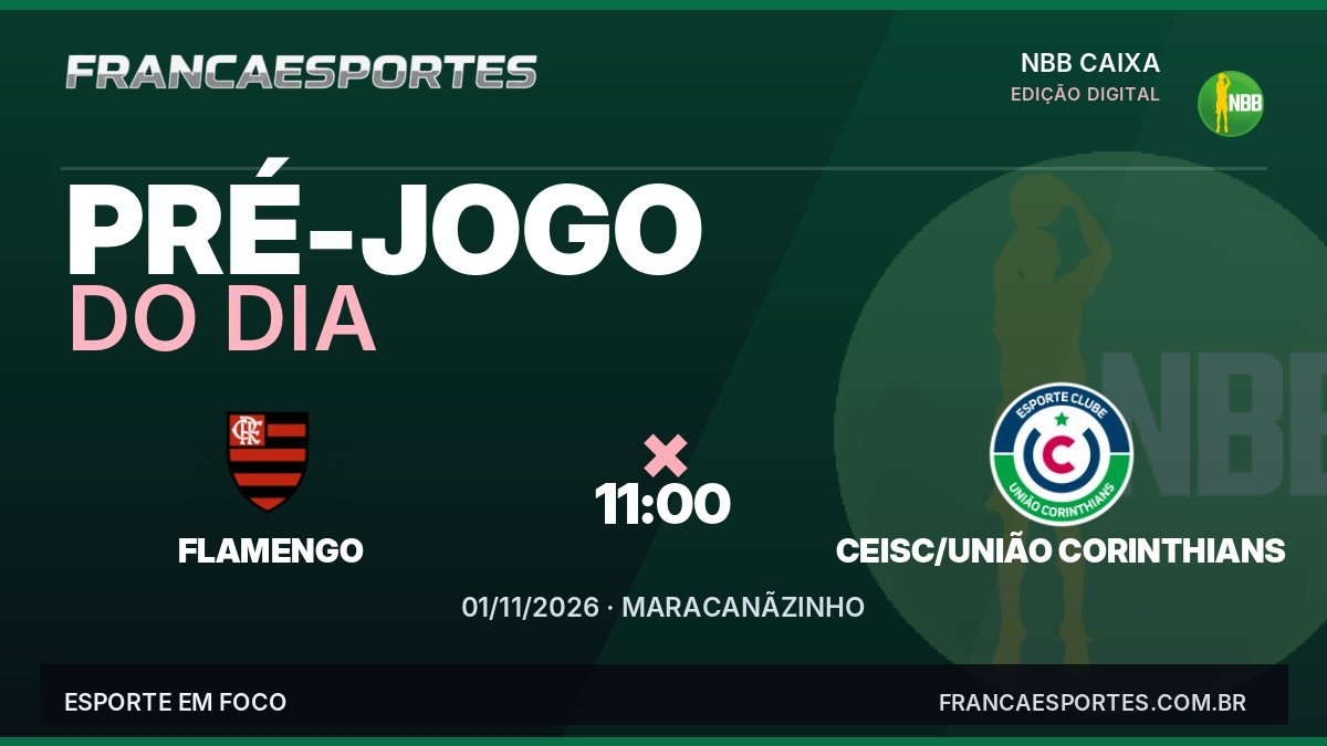 Capa do pré-jogo: Flamengo x Ceisc/União Corinthians, 01/11 às 11h00