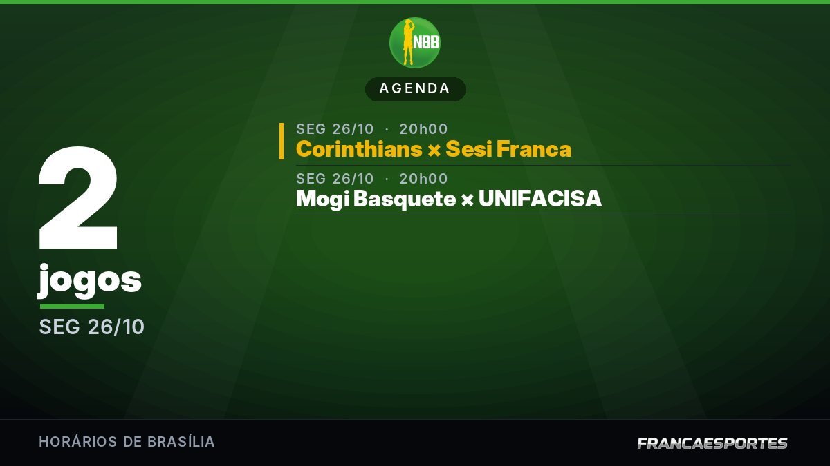 Capa da agenda com 2 jogos