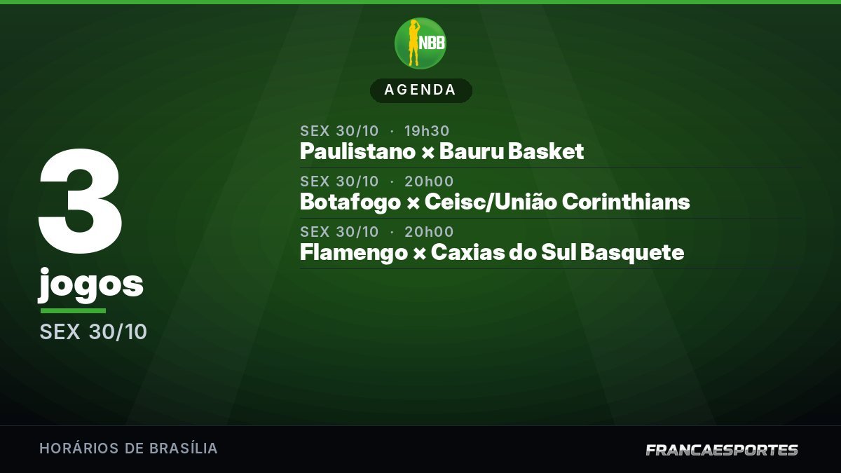 Capa da agenda com 3 jogos