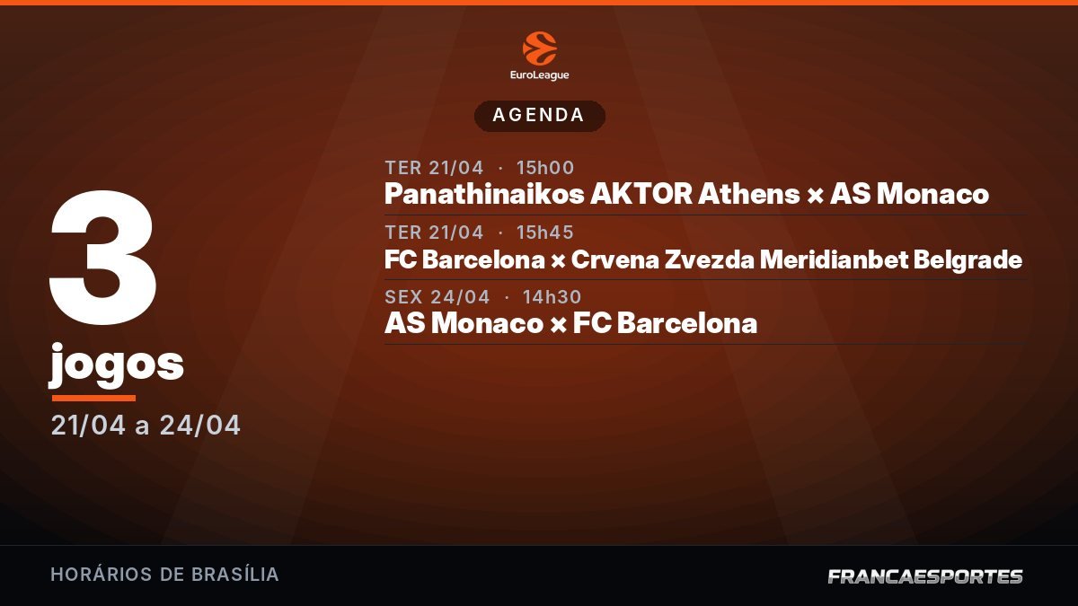 Capa da agenda com 3 jogos