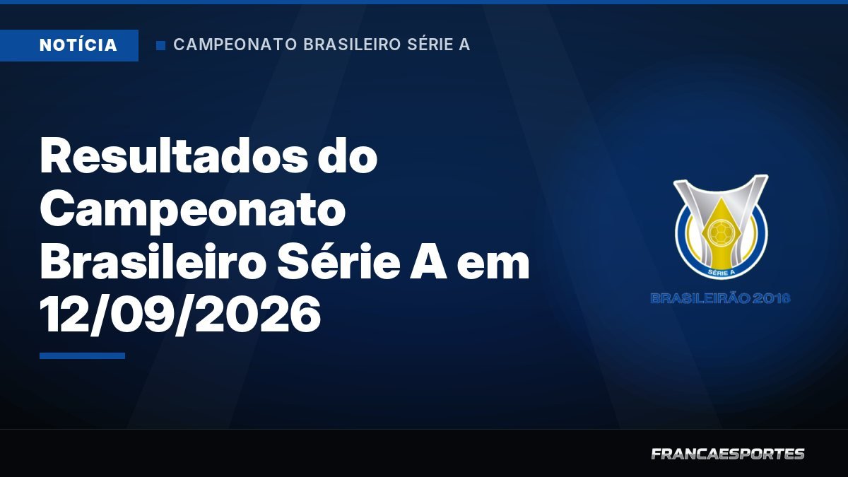 Capa: Resultados do Campeonato Brasileiro Série A em 12/09/2026