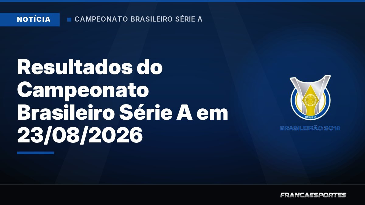 Capa: Resultados do Campeonato Brasileiro Série A em 23/08/2026
